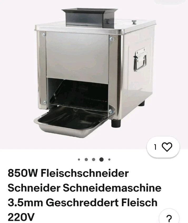 Elektrischer Fleischschneider 850W – Schneidemaschine für Küche & Gewerbe