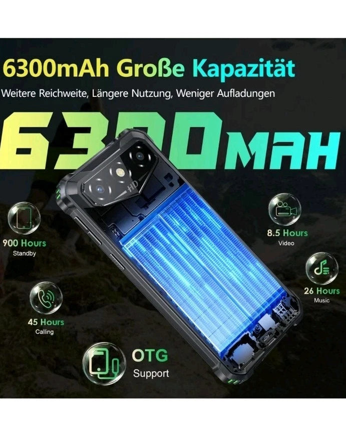 OUKITEL G3 Outdoor Smartphone – 16GB RAM, 64GB Speicher, Android 14, Dual SIM