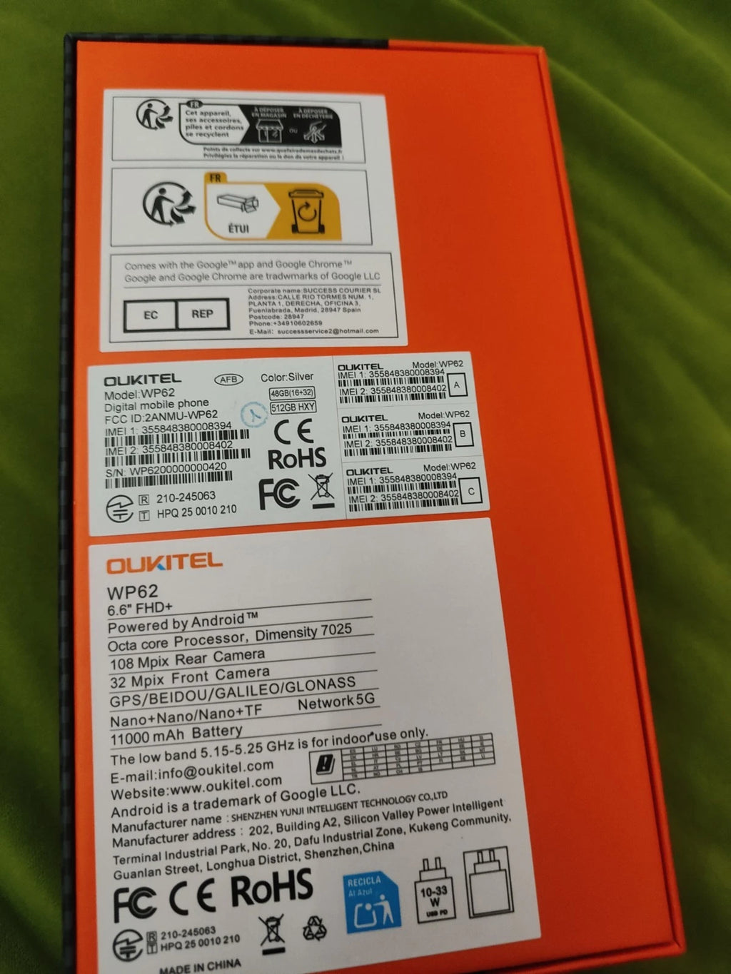 OUKITEL WP62 Outdoor Smartphone 5G – 48GB RAM, 512GB Speicher, 108MP, Android 15
