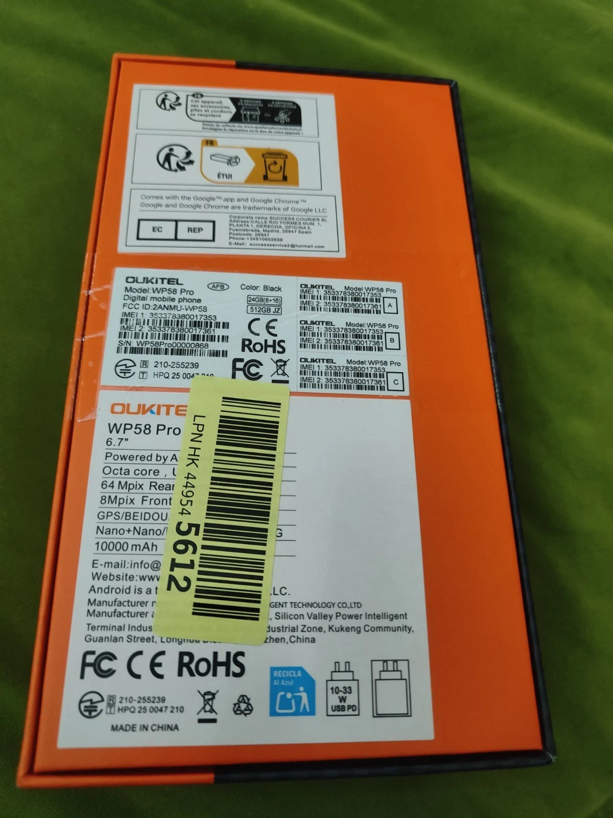 OUKITEL WP58 Pro 5G Outdoor Smartphone – 24GB RAM, 512GB Speicher, 10000mAh, Android 15