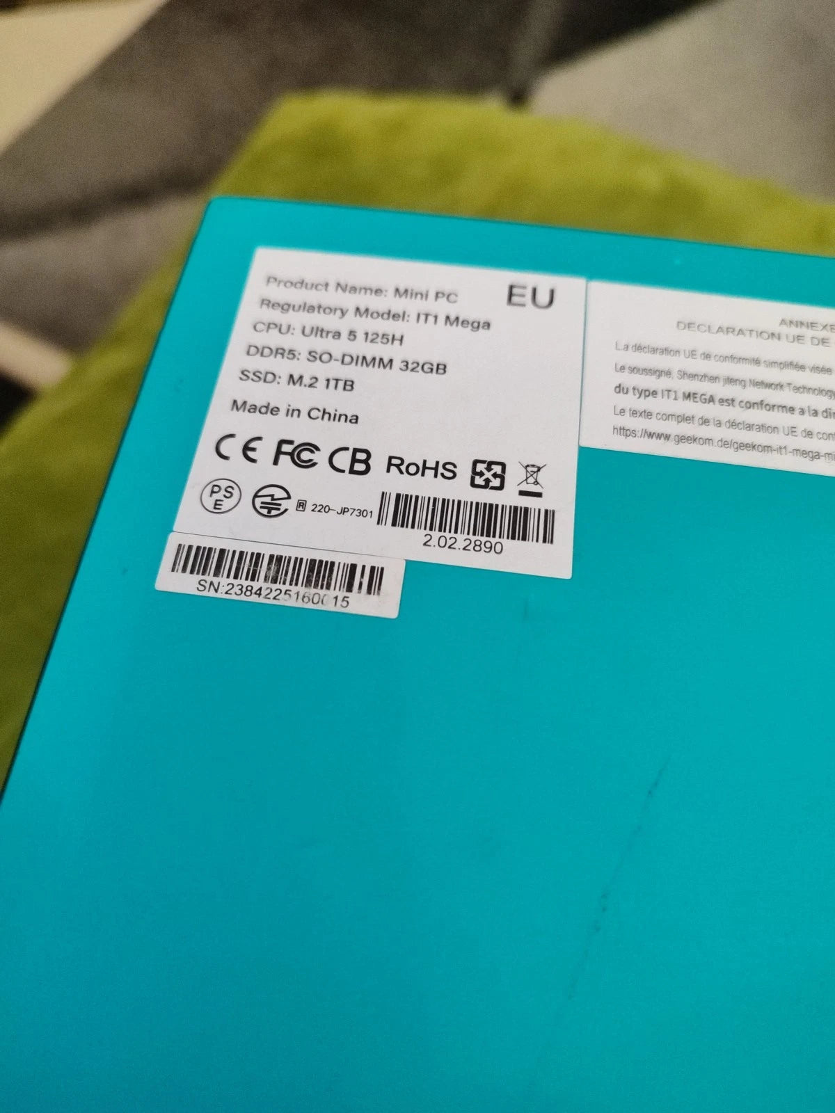 GEEKOM IT1 Mega Mini PC – Intel Core Ultra 5 125H, 32GB RAM, 1TB SSD, Windows 11 Pro (3 Jahre Garantie)