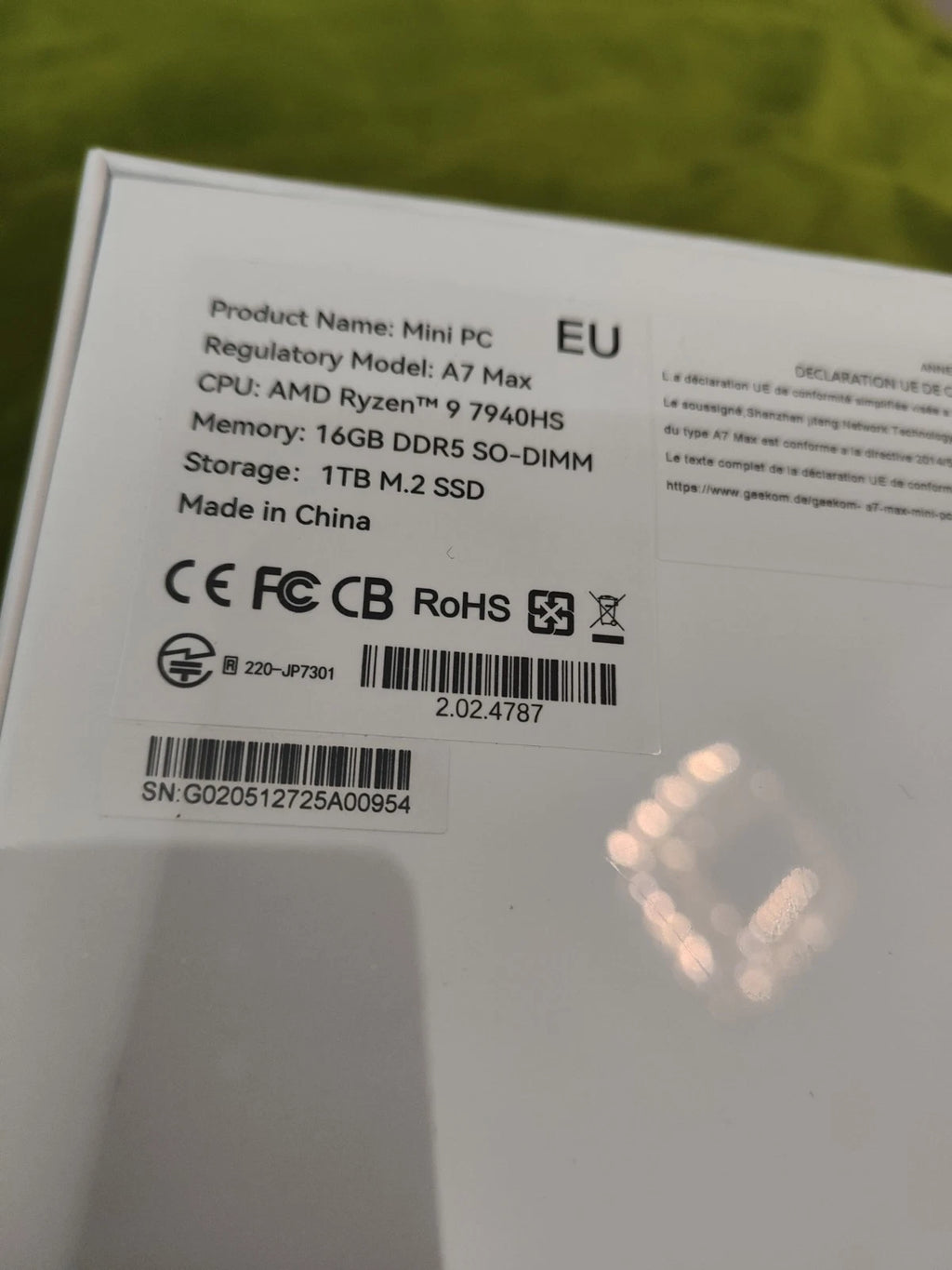 GEEKOM A7 Max Mini PC – Ryzen 9 7940HS, 16GB RAM, 1TB SSD, Windows 11 Pro