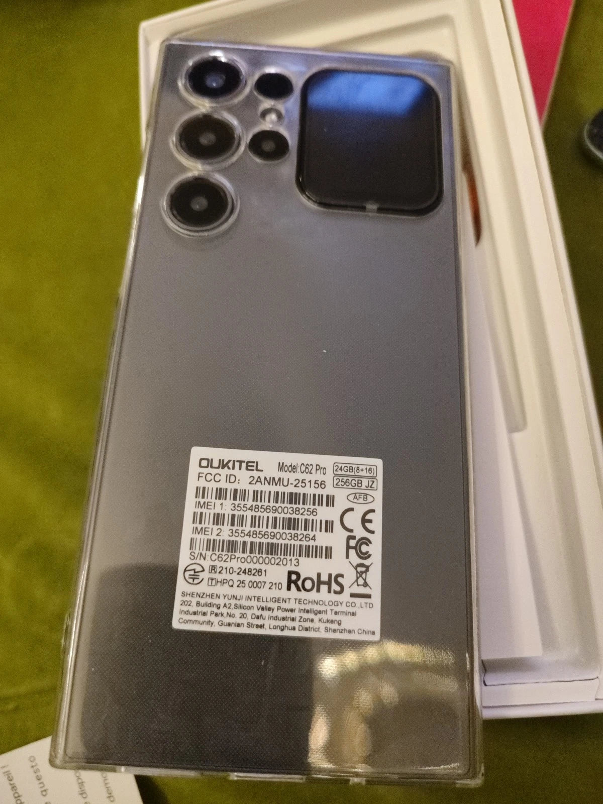 OUKITEL C62 Smartphone – 24GB RAM, 256GB Speicher, 6,9" Display, Android