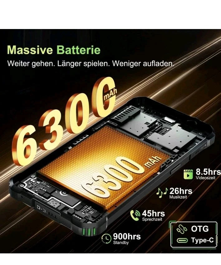 OUKITEL G5 Outdoor Smartphone – 16GB RAM, 128GB Speicher, IP68, Android 14