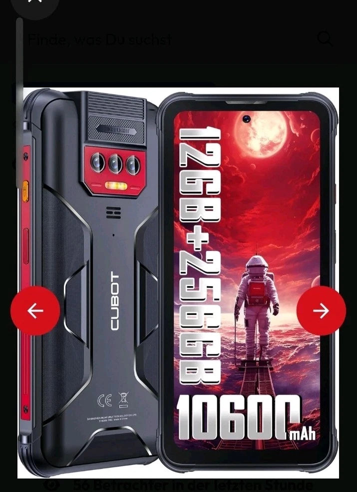 CUBOT KingKong 8 Outdoor Smartphone – 12GB RAM, 256GB Speicher, 10600mAh, NFC