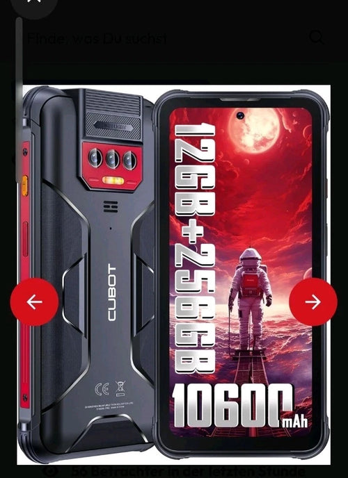 CUBOT KingKong 8 Outdoor Smartphone – 12GB RAM, 256GB Speicher, 10600mAh, NFC